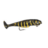 Maxbell Creative Fishing Lure Hook Lifelike Realistic Bait T Tail for Outdoor Black Aureate