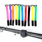 Maxbell 10Pcs Fishing Rod Tie Holders Wire Ties Hook Home Hoses Data Centers