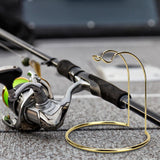 Maxbell Fishing Reel Display Stand Portable Stainless Steel Fishing Wheel Bracket Aureate