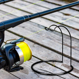 Maxbell Fishing Reel Display Stand Portable Stainless Steel Fishing Wheel Bracket Argent