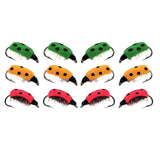 Maxbell Lifelike Ladybug Fly Lure Durable Hooks Sturdy for Streams Fishing Outdoor 12 Piece