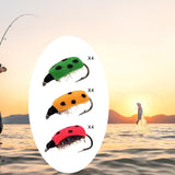 Maxbell Lifelike Ladybug Fly Lure Durable Hooks Sturdy for Streams Fishing Outdoor 12 Piece