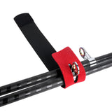 Maxbell 10Pcs Fishing Rod Belt Elastic for Fly Rods Fishing Rod Storage and Carrying Red