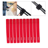 Maxbell 10Pcs Fishing Rod Belt Elastic for Fly Rods Fishing Rod Storage and Carrying Red
