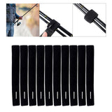 Maxbell 10Pcs Fishing Rod Belt Elastic for Fly Rods Fishing Rod Storage and Carrying Black