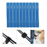 Maxbell 10Pcs Fishing Rod Belt Elastic for Fly Rods Fishing Rod Storage and Carrying Blue