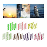 Maxbell 20x Soft Fishing Lures Spiral Tail Baits Set for Saltwater Sea Fishing Green