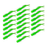 Maxbell 20x Soft Fishing Lures Spiral Tail Baits Set for Saltwater Sea Fishing Green