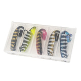 Maxbell 5Pcs Paddle Tail Soft Baits Fishing Lures Kit Diving for Redfish Trout