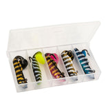 Maxbell 5Pcs Paddle Tail Soft Baits Fishing Lures Kit Diving for Redfish Trout