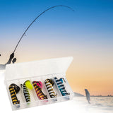 Maxbell 5Pcs Paddle Tail Soft Baits Fishing Lures Kit Diving for Redfish Trout