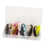 Maxbell 5x Head Soft Fishing Lure Tackle Kit with Box for Redfish Walleye Bass