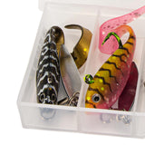 Maxbell 5x Head Soft Fishing Lure Tackle Kit with Box for Redfish Walleye Bass