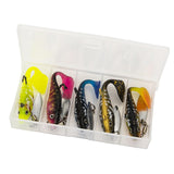 Maxbell 5Pcs Paddle Tail Soft Baits Fishing Lures Kit Mini for Trout Walleye Redfish