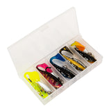 Maxbell 5Pcs Paddle Tail Soft Baits Fishing Lures Kit Mini for Trout Walleye Redfish
