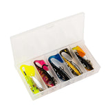 Maxbell 5Pcs Paddle Tail Soft Baits Fishing Lures Kit Mini for Trout Walleye Redfish