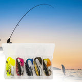 Maxbell 5Pcs Paddle Tail Soft Baits Fishing Lures Kit Mini for Trout Walleye Redfish
