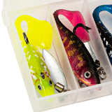Maxbell 5Pcs Paddle Tail Soft Baits Fishing Lures Kit Mini for Trout Walleye Redfish