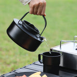 Maxbell Outdoor Tea Coffee Pot Teapot Camping Kettle for Hiking Barbecue Backpacking 0.9L 14.5x6cm