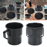 Maxbell Portable Outdoor Tea Coffee Mug Cookware Camping Cup for Fishing Backpacking Non Foldable Handle