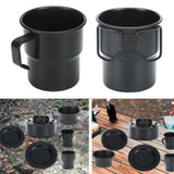 Maxbell Portable Outdoor Tea Coffee Mug Cookware Camping Cup for Fishing Backpacking Non Foldable Handle