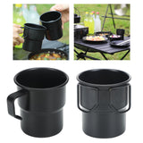 Maxbell Portable Outdoor Tea Coffee Mug Cookware Camping Cup for Fishing Backpacking Non Foldable Handle