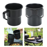 Maxbell Portable Outdoor Tea Coffee Mug Cookware Camping Cup for Fishing Backpacking Non Foldable Handle