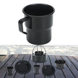 Maxbell Portable Outdoor Tea Coffee Mug Cookware Camping Cup for Fishing Backpacking Non Foldable Handle