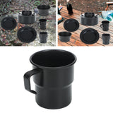 Maxbell Portable Outdoor Tea Coffee Mug Cookware Camping Cup for Fishing Backpacking Non Foldable Handle