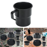 Maxbell Portable Outdoor Tea Coffee Mug Cookware Camping Cup for Fishing Backpacking Non Foldable Handle