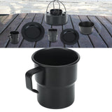 Maxbell Portable Outdoor Tea Coffee Mug Cookware Camping Cup for Fishing Backpacking Non Foldable Handle