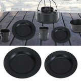 Maxbell Round Tableware Plate Dinner Cookware Camping Dish for Fishing Picnic Indoor 22.3cmx22.3cm