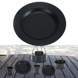 Maxbell Round Tableware Plate Dinner Cookware Camping Dish for Fishing Picnic Indoor 22.3cmx22.3cm