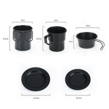 Maxbell Round Tableware Plate Dinner Cookware Camping Dish for Fishing Picnic Indoor 18.3cmx18.3cm