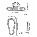 Maxbell Pad Eye Plate Portable Swing Mount Hook Sturdy for Home Use Boat Accessories Quantity 5