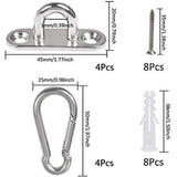 Maxbell Pad Eye Plate Portable Swing Mount Hook Sturdy for Home Use Boat Accessories Quantity 4