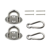 Maxbell Pad Eye Plate Sturdy Swing Mount Hook for Rock Climbing Shade Sail Home Use 6cmx3cm