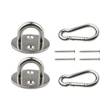 Maxbell Pad Eye Plate Sturdy Swing Mount Hook for Rock Climbing Shade Sail Home Use 6cmx3cm