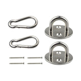 Maxbell Pad Eye Plate Sturdy Swing Mount Hook for Rock Climbing Shade Sail Home Use 6cmx3cm