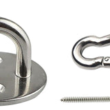 Maxbell Pad Eye Plate Sturdy Swing Mount Hook for Rock Climbing Shade Sail Home Use 6cmx3cm