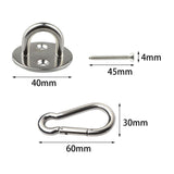 Maxbell Pad Eye Plate Sturdy Swing Mount Hook for Rock Climbing Shade Sail Home Use 6cmx3cm