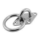 Maxbell Diamond Pad Eye Plate with Ring Heavy Duty for Boat Rigging Training Straps 8mm