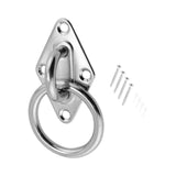 Maxbell Diamond Pad Eye Plate with Ring Heavy Duty for Boat Rigging Training Straps 8mm