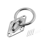 Maxbell Diamond Pad Eye Plate with Ring Heavy Duty for Boat Rigging Training Straps 8mm