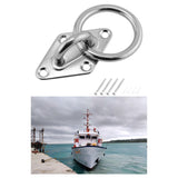 Maxbell Diamond Pad Eye Plate with Ring Heavy Duty for Boat Rigging Training Straps 8mm