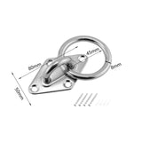 Maxbell Diamond Pad Eye Plate with Ring Heavy Duty for Boat Rigging Training Straps 8mm