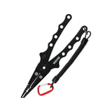 Maxbell Professional Fishing Pliers Line Cutter Hook Remover Multi Tool with Lanyard Black