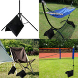 Maxbell 4 Pieces Empty Photographic Sandbag Balance Sand Bag Weight Bag Black Color