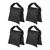 Maxbell 4 Pieces Empty Photographic Sandbag Balance Sand Bag Weight Bag Black Color