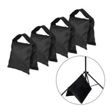 Maxbell 4 Pieces Empty Photographic Sandbag Balance Sand Bag Weight Bag Black Color